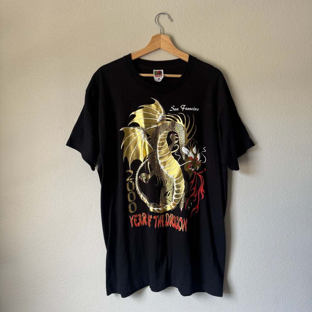 Vintage 1999 San Francisco Year of the Dragon 2000 T Shirt XL Y2K